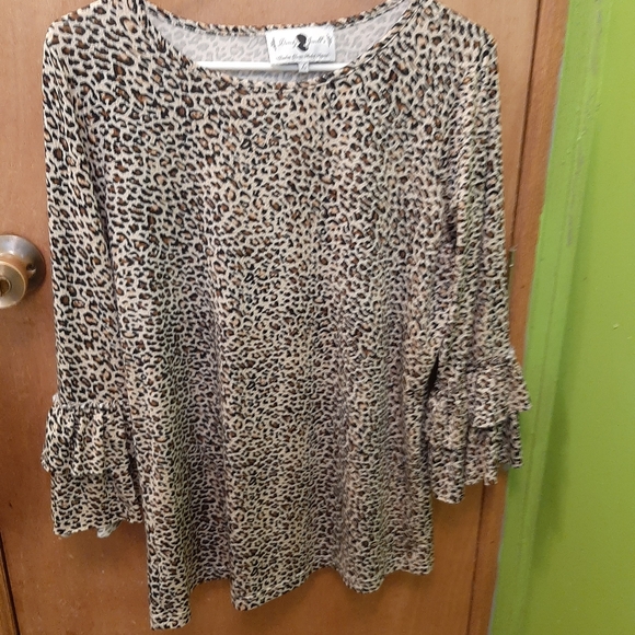 Dainty Jewells Tops - Dainty Jewells Shirt  Size:Large Cheetah Print Design